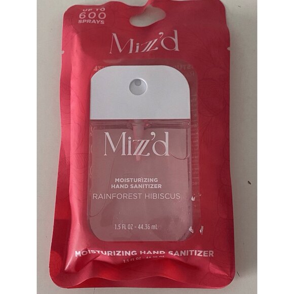 Mizzz’d Scented Hand Sanitizer Spray 1.5 Fl Oz Rainforest Hibiscus Moisturizing - Picture 1 of 10